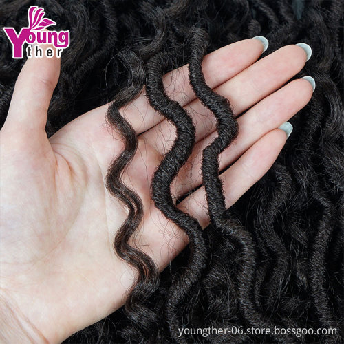 14 18 Inch Curly Faux River Locs Crochet Hair Extensions  Locs Crochet Goddess Faux Locs Braid